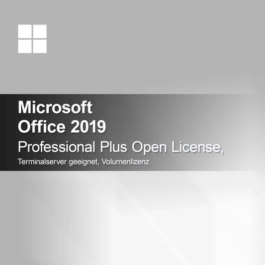 Microsoft Office 2019 Professional Plus Licență Deschisă, compatibil cu Terminalserver, Licență de volum