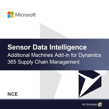 Sensor Data Intelligence Tilleggsmodul for flere maskiner for Dynamics 365 Supply Chain Management (NCE)